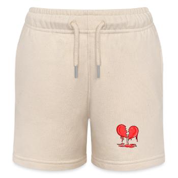 Gebrochenes Herz - Kinder Organic Joggingshorts Mini Bolter von Stanley/Stella - Natur - Vorne