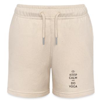 Keep Calm & Do Yoga Meditation Chakra Achtsamkeit - Kinder Organic Joggingshorts Mini Bolter von Stanley/Stella - Natur - Vorne