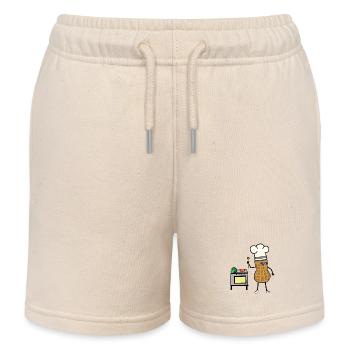 Erdnuss Koch Kochen Küche Herd Hobbykoch - Kinder Organic Joggingshorts Mini Bolter von Stanley/Stella - Natur - Vorne