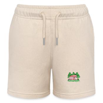 Wohnwagen Camper Geschenk - Kinder Organic Joggingshorts Mini Bolter von Stanley/Stella - Natur - Vorne