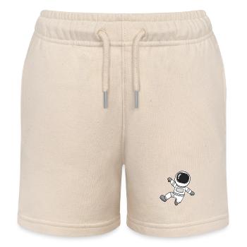 Astronaut Motiv - Kinder Organic Joggingshorts Mini Bolter von Stanley/Stella - Natur - Vorne