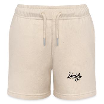 Daddy Expectative Dad 2022 Pregnancy Father's Day - Kids Organic Sweat Shorts by Stanley/Stella - soft Ecru - Front