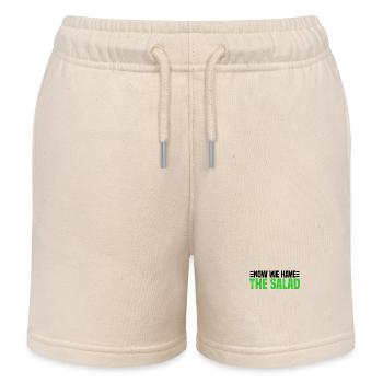 Now We Have The Salad Sprichwort Denglisch Spruch - Kinder Organic Joggingshorts Mini Bolter von Stanley/Stella - Natur - Vorne