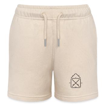 Das ist das Haus vom Nikolaus - Kinder Organic Joggingshorts Mini Bolter von Stanley/Stella - Natur - Vorne