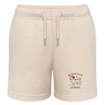 Jack Russel - Mich gibt es nur mit Hund - Kinder Organic Joggingshorts Mini Bolter von Stanley/Stella - Natur - Vorne