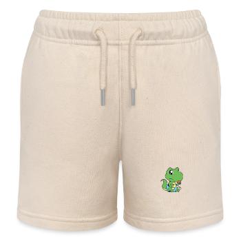 Kawaii Baby Dino - Kinder Organic Joggingshorts Mini Bolter von Stanley/Stella - Natur - Vorne