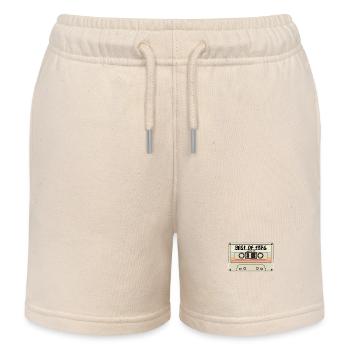 Best of 1976 Cassette - Kids Organic Sweat Shorts by Stanley/Stella - soft Ecru - Front