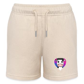 Bisexual Cow Gift - Kids Organic Sweat Shorts by Stanley/Stella - soft Ecru - Front