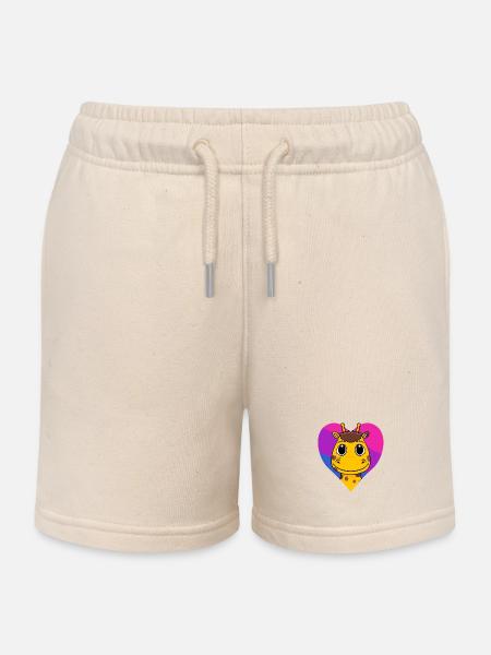 Bisexuell Giraffe Geschenk - Kinder Organic Joggingshorts Mini Bolter von Stanley/Stella - Natur