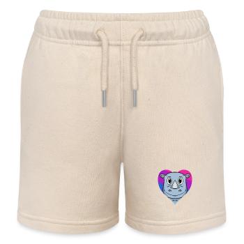 Bisexual Rhino Gift - Kids Organic Sweat Shorts by Stanley/Stella - soft Ecru - Front