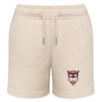 Pansexual Sea Lion - Sea Lion with Glasses - Kids Organic Sweat Shorts by Stanley/Stella - soft Ecru - Front