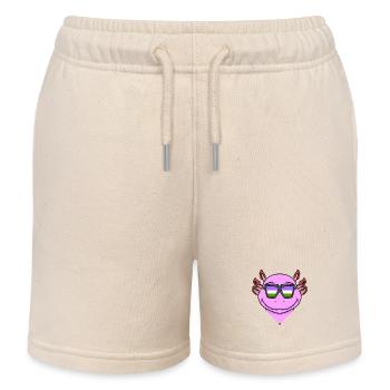 Genderqueer Axolotl - Kids Organic Sweat Shorts by Stanley/Stella - soft Ecru - Front