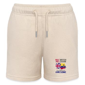 Halb Brite Halb Ecuadorianer - Kinder Organic Joggingshorts Mini Bolter von Stanley/Stella - Natur - Vorne