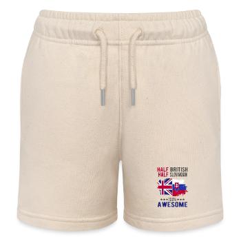 Moitié britannique moitié slovaque - Short de jogging enfant bio Stanley/Stella - écru doux - Devant