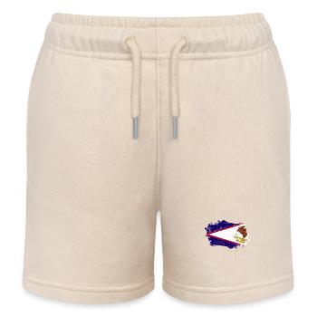 Amerikanisch Samoa Flagge - Kinder Organic Joggingshorts Mini Bolter von Stanley/Stella - Natur - Vorne
