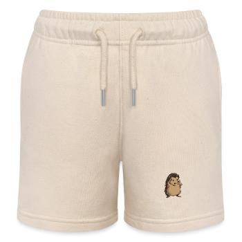 Seid ihr noch ganz dicht? Igel beim Vogel zeigen - Kinder Organic Joggingshorts Mini Bolter von Stanley/Stella - Natur - Vorne