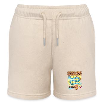 This board game Champion is now 5 | - Kids Organic Sweat Shorts by Stanley/Stella - soft Ecru - Front