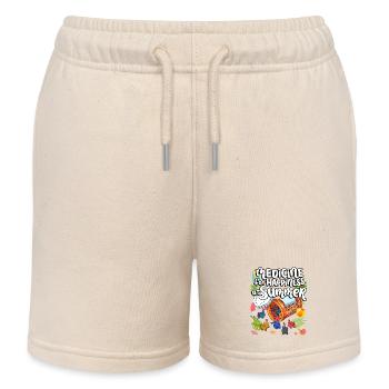 Médicament pour le bonheur en été Mangeurs de gomme de chat - Short de jogging enfant bio Stanley/Stella - écru doux - Devant