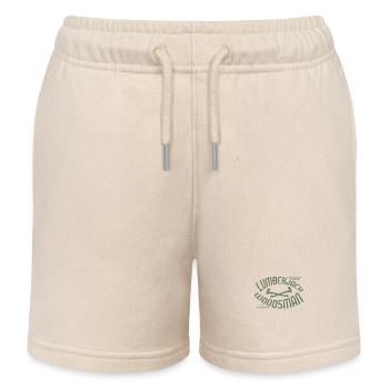Lumberjack Forester Forester Sayings - Kids Organic Sweat Shorts by Stanley/Stella - soft Ecru - Front