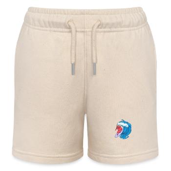Stier Surfer auf Hydrofoil Surfboard - Kinder Organic Joggingshorts Mini Bolter von Stanley/Stella - Natur - Vorne