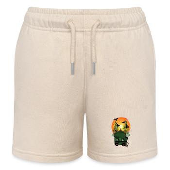 Bauwagen Naturfreund Freizeit Hippie wohnen Öko - Kinder Organic Joggingshorts Mini Bolter von Stanley/Stella - Natur - Vorne