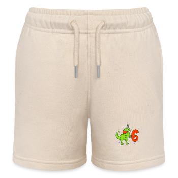 Mit TREX - Jungs Geburtstag 6 Jahre - Kinder Organic Joggingshorts Mini Bolter von Stanley/Stella - Natur - Vorne