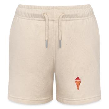 Eis Mit Kirsche In Einer Waffel - Kinder Organic Joggingshorts Mini Bolter von Stanley/Stella - Natur - Vorne
