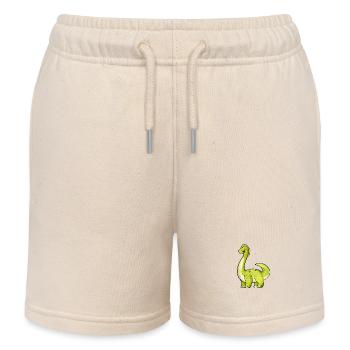 Kawaii Brachiosaurus - Kinder Organic Joggingshorts Mini Bolter von Stanley/Stella - Natur - Vorne