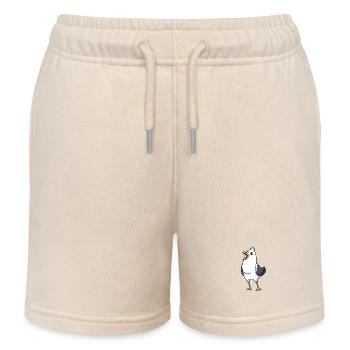 Kawaii Albatross - Kids Organic Sweat Shorts by Stanley/Stella - soft Ecru - Front