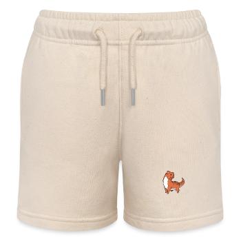 Kawaii Mongoose - Kids Organic Sweat Shorts by Stanley/Stella - soft Ecru - Front