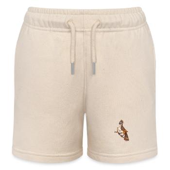 Kawaii Hoatzin - Kids Organic Sweat Shorts by Stanley/Stella - soft Ecru - Front
