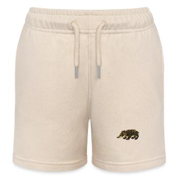 Kawaii striped tenrecs - Kids Organic Sweat Shorts by Stanley/Stella - soft Ecru - Front