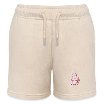 Cartoon naked mole rat - Kids Organic Sweat Shorts by Stanley/Stella - soft Ecru - Front