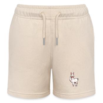 Lama spielt Mundharmonika - Kinder Organic Joggingshorts Mini Bolter von Stanley/Stella - Natur - Vorne