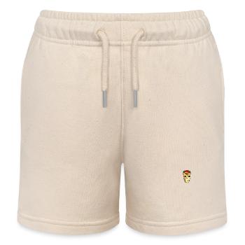 Kawaii Taco Wrap Kebab Pocket Design - Kids Organic Sweat Shorts by Stanley/Stella - soft Ecru - Front