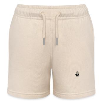 Gangster Bear Kawaii Pocket - Kids Organic Sweat Shorts by Stanley/Stella - soft Ecru - Front