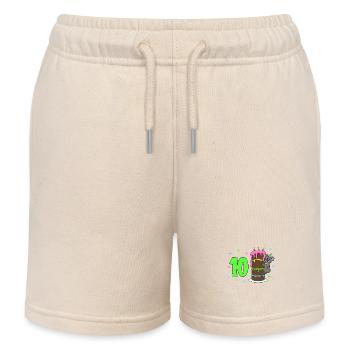 With Koala - Children's Birthday 10 Years - Kids Organic Sweat Shorts by Stanley/Stella - soft Ecru - Front