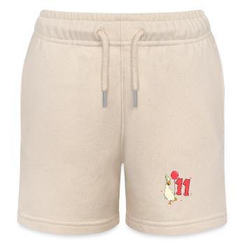 avec Laufenente - Anniversaire des enfants 11 ans - Short de jogging enfant bio Stanley/Stella - écru doux - Devant