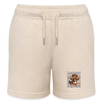 Dachshund Crazy Person - Kinder Organic Joggingshorts Mini Bolter von Stanley/Stella - Natur - Vorne