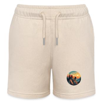 Bergsteigen - Kinder Organic Joggingshorts Mini Bolter von Stanley/Stella - Natur - Vorne