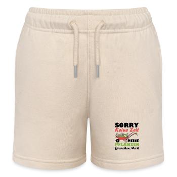 sorry keine zeit meine pflanzen brauchen mich - Kinder Organic Joggingshorts Mini Bolter von Stanley/Stella - Natur - Vorne