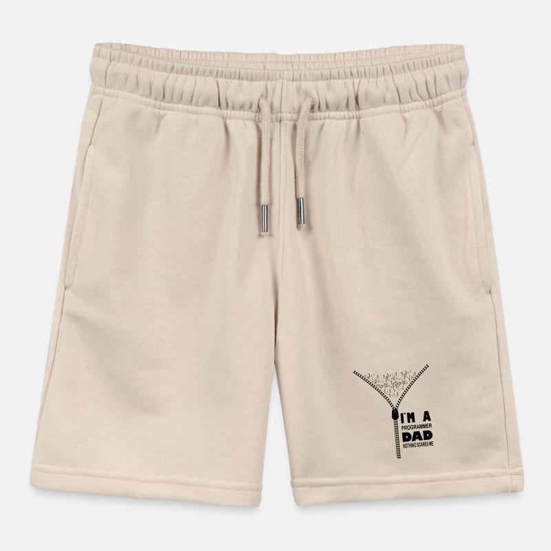 I'm a Programmer Dad Nothing Scares Me Kids Organic Sweat Shorts by Stanley/Stella