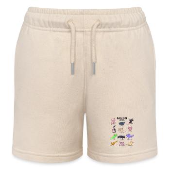Divers axolotls kawaii - Short de jogging enfant bio Stanley/Stella - écru doux - Devant