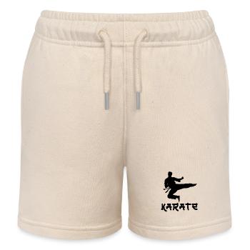 Karaté - Short de jogging enfant bio Stanley/Stella - écru doux - Devant