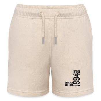 March 1994 Anniversary Gift. March 1994. March - Kids Organic Sweat Shorts by Stanley/Stella - soft Ecru - Front