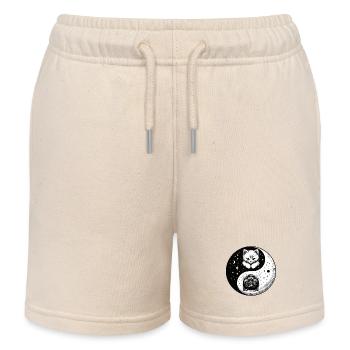 Ying Yang Kätzchen, schwarz und weiß - Kinder Organic Joggingshorts Mini Bolter von Stanley/Stella - Natur - Vorne