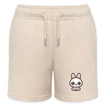 Bubble Tea Lapin Kawaii - Short de jogging enfant bio Stanley/Stella - écru doux - Devant