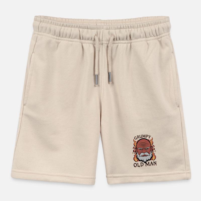 GRUMPY OLD MAN Kids Organic Sweat Shorts by Stanley/Stella