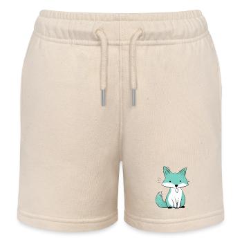 Zozo le petit renard - Short de jogging enfant bio Stanley/Stella - écru doux - Devant