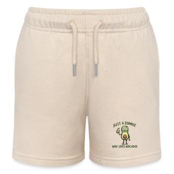 Nur ein Zombie, der Avocados liebt - Kinder Organic Joggingshorts Mini Bolter von Stanley/Stella - Natur - Vorne